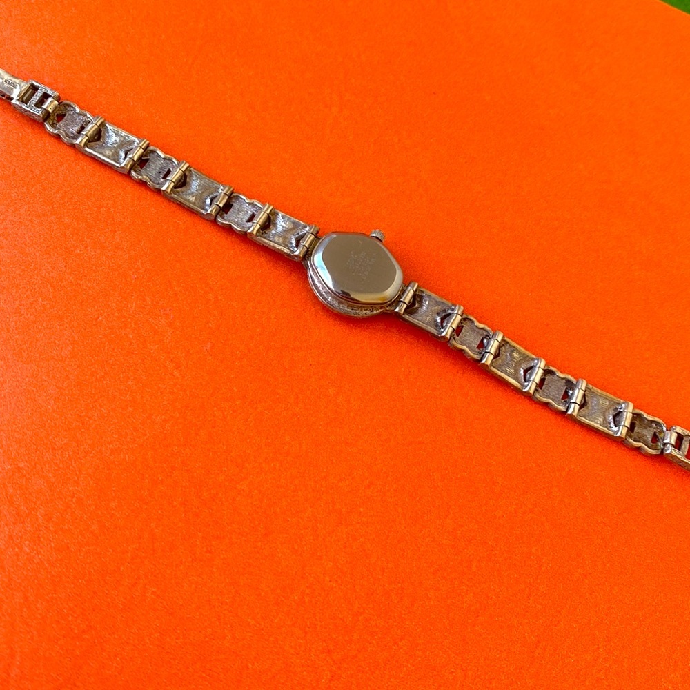 Solid Sterling Silver Marcasite Bracelet Jabo Wat… - image 5